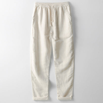 Sorrento Linen-Blend Trousers - Beige