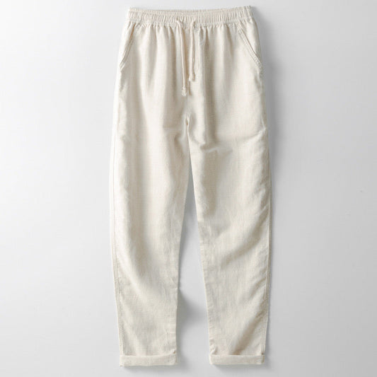 Sorrento Linen-Blend Trousers - Beige