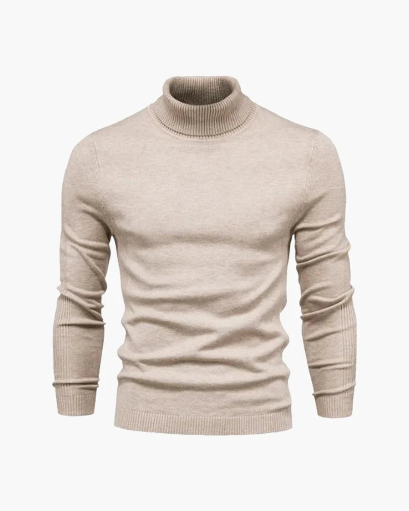 Aldridge Merino Turtleneck - Beige