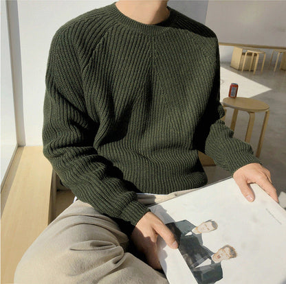 Ashby Mock Neck Raglan Sweater - White