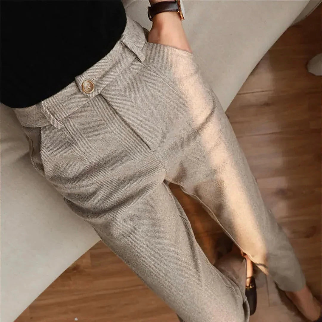 Exeter Brushed Herringbone Trousers