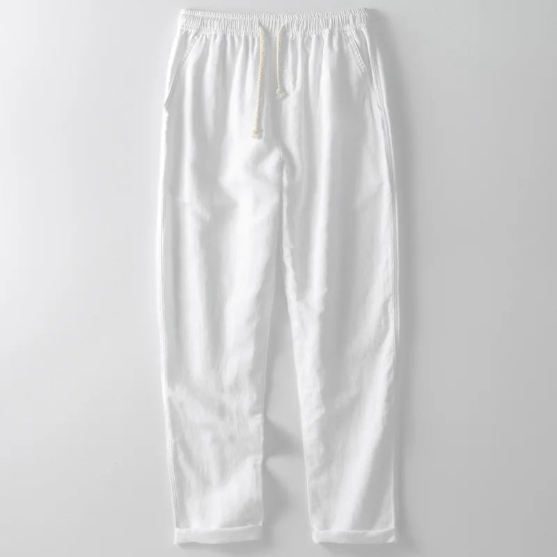 Sorrento Linen-Blend Trousers - White