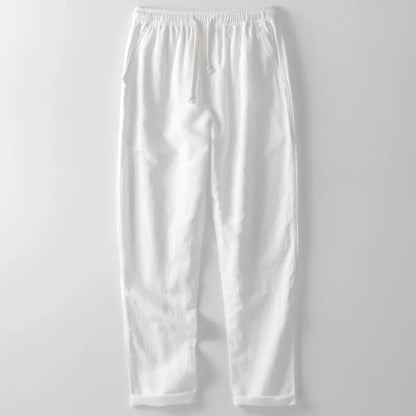 Sorrento Linen-Blend Trousers - White