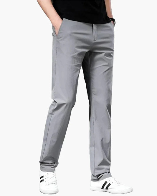 Bristol Slim Stretch Chinos - Gray