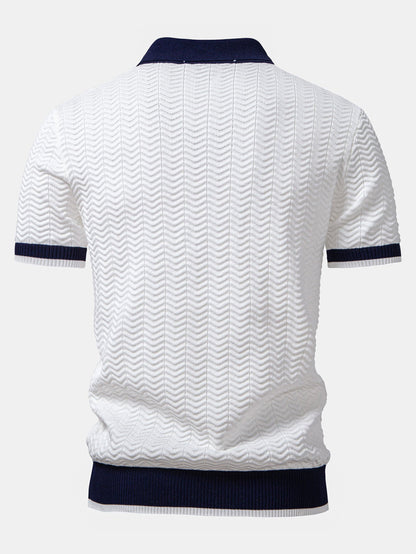 Harrow Textured Knit Polo