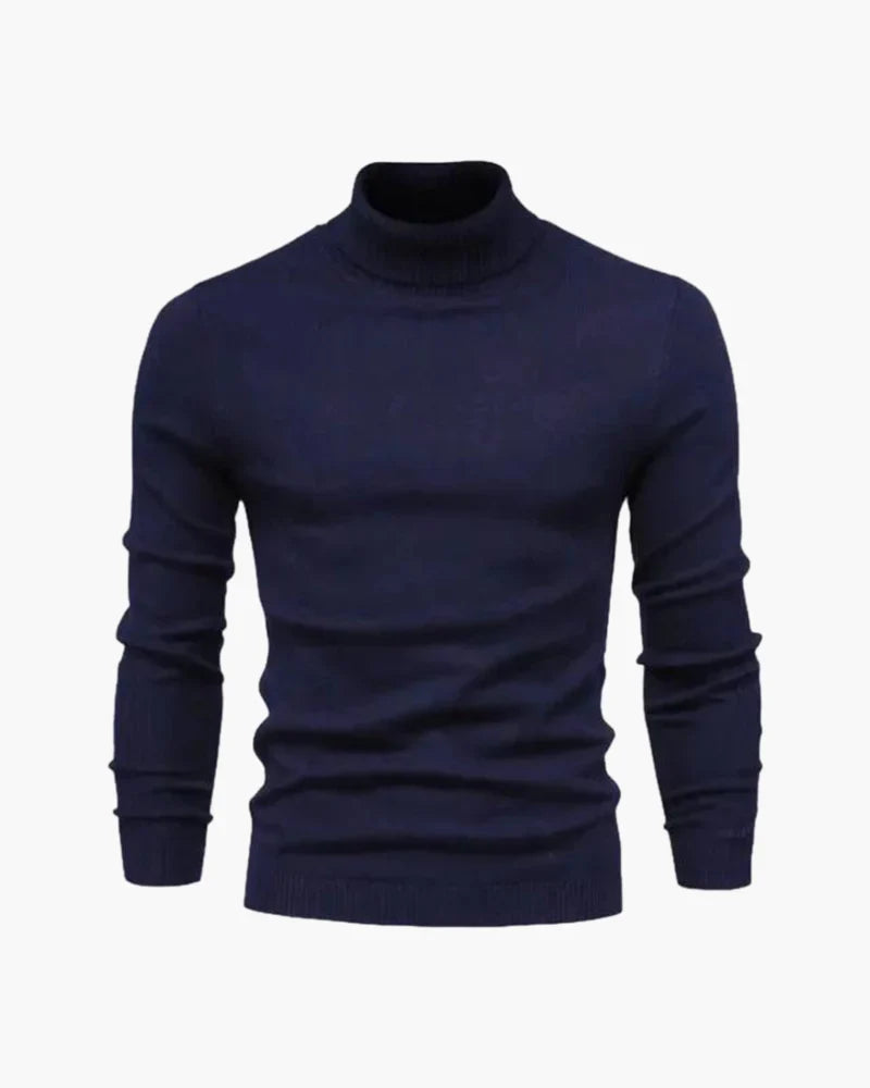 Aldridge Merino Turtleneck - Navy