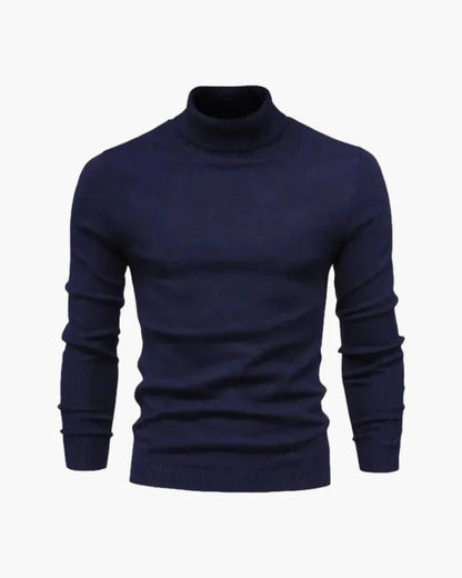 Aldridge Merino Turtleneck - Navy