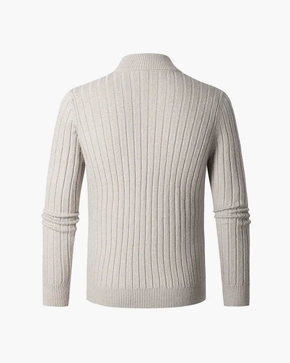 Ravenscourt High Collar Half-Zip - Light Grey