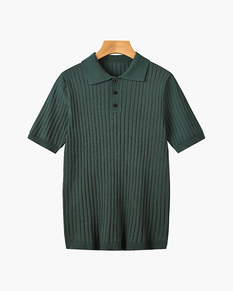 Wexford Button Knit Polo - Green