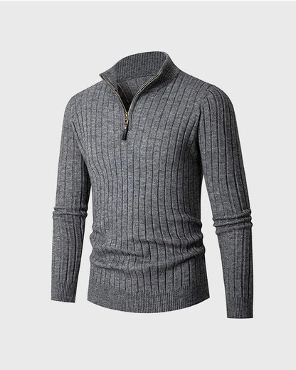 Ravenscourt High Collar Half-Zip - Dark Grey