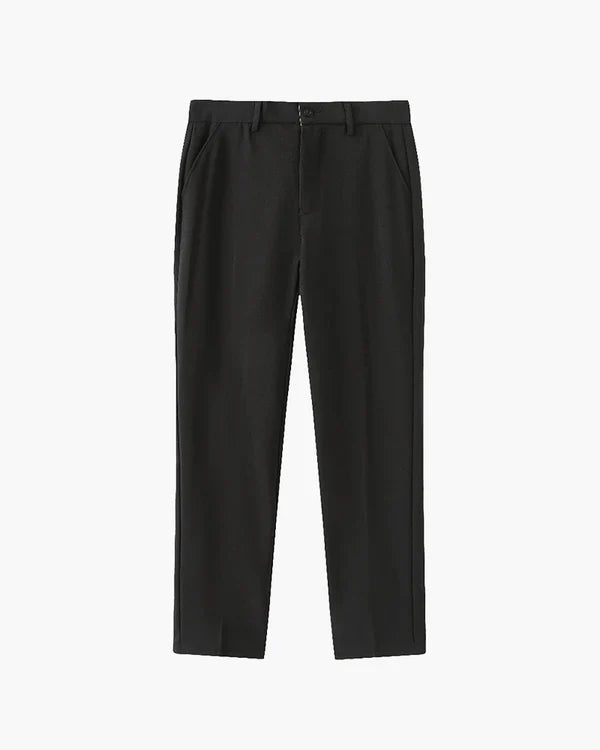 Oxford Classic Pleated Trousers - Black