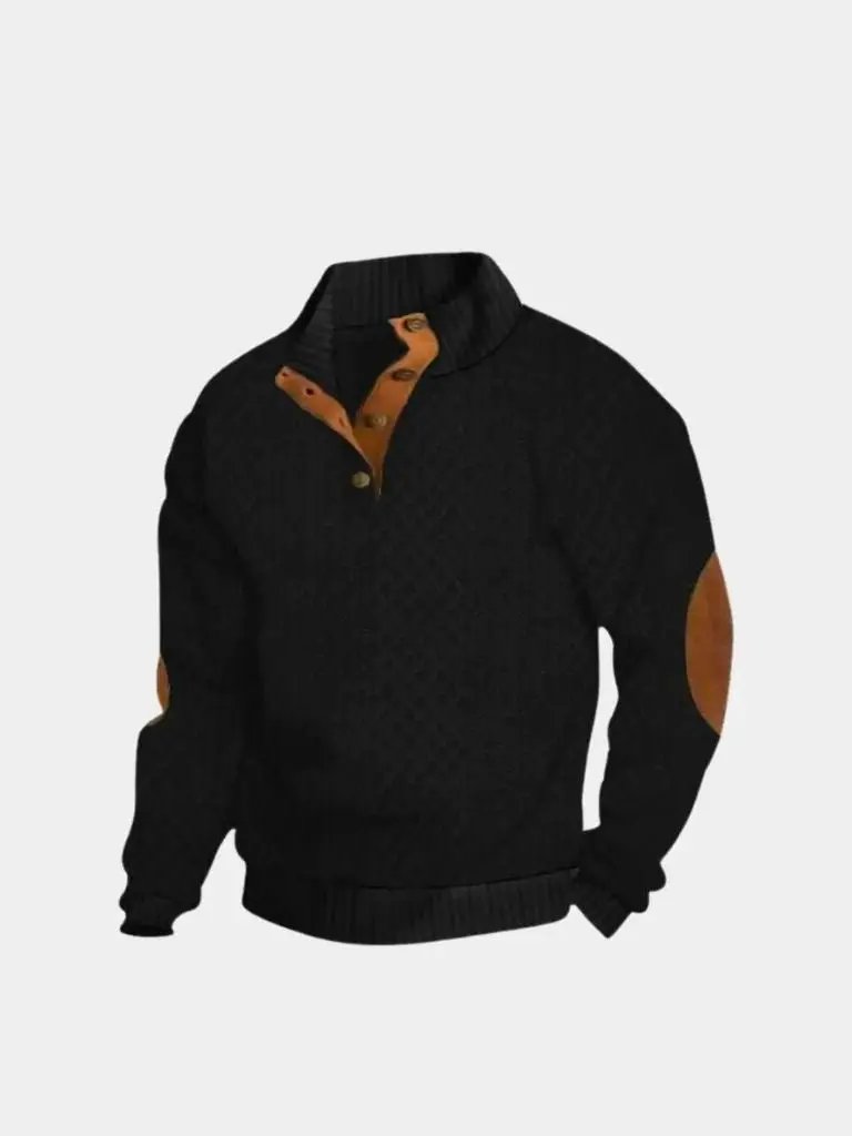 Hartley High Collar Knit Sweater - Black