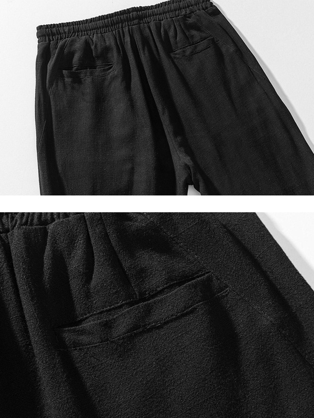 Brighton Relaxed Drawstring Trousers - Black