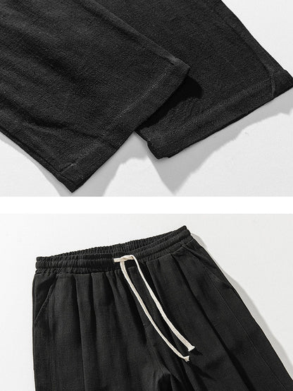 Brighton Relaxed Drawstring Trousers - Black